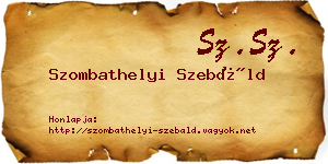 Szombathelyi Szebáld névjegykártya